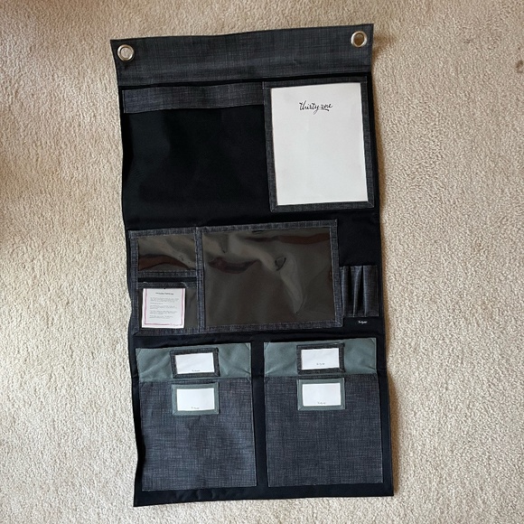 Thirty-One Hang Up Home Organizer, Wall Organizer, in black, RETIRED - Picture 1 of 6